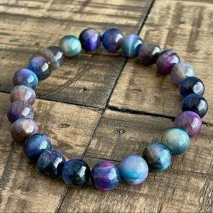 8mm Galaxy Tiger’s Eye Stretch Bracelet